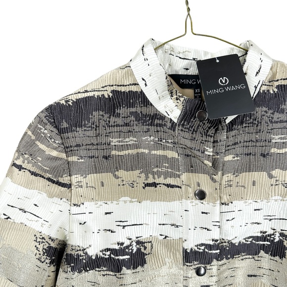 New MING WANG Jacket Snaps, Lined, Metallic - Picture 3 of 8